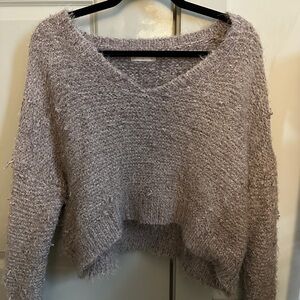 Altard State Cozy Knit Sweater in Soft Gray